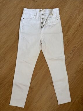 Madewell White High-Rise Button-Fly Jeans